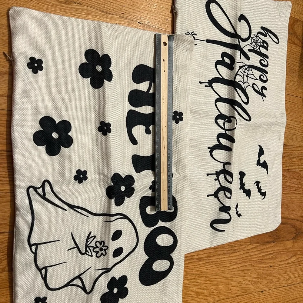 2 Halloween Themed Pillow Covers